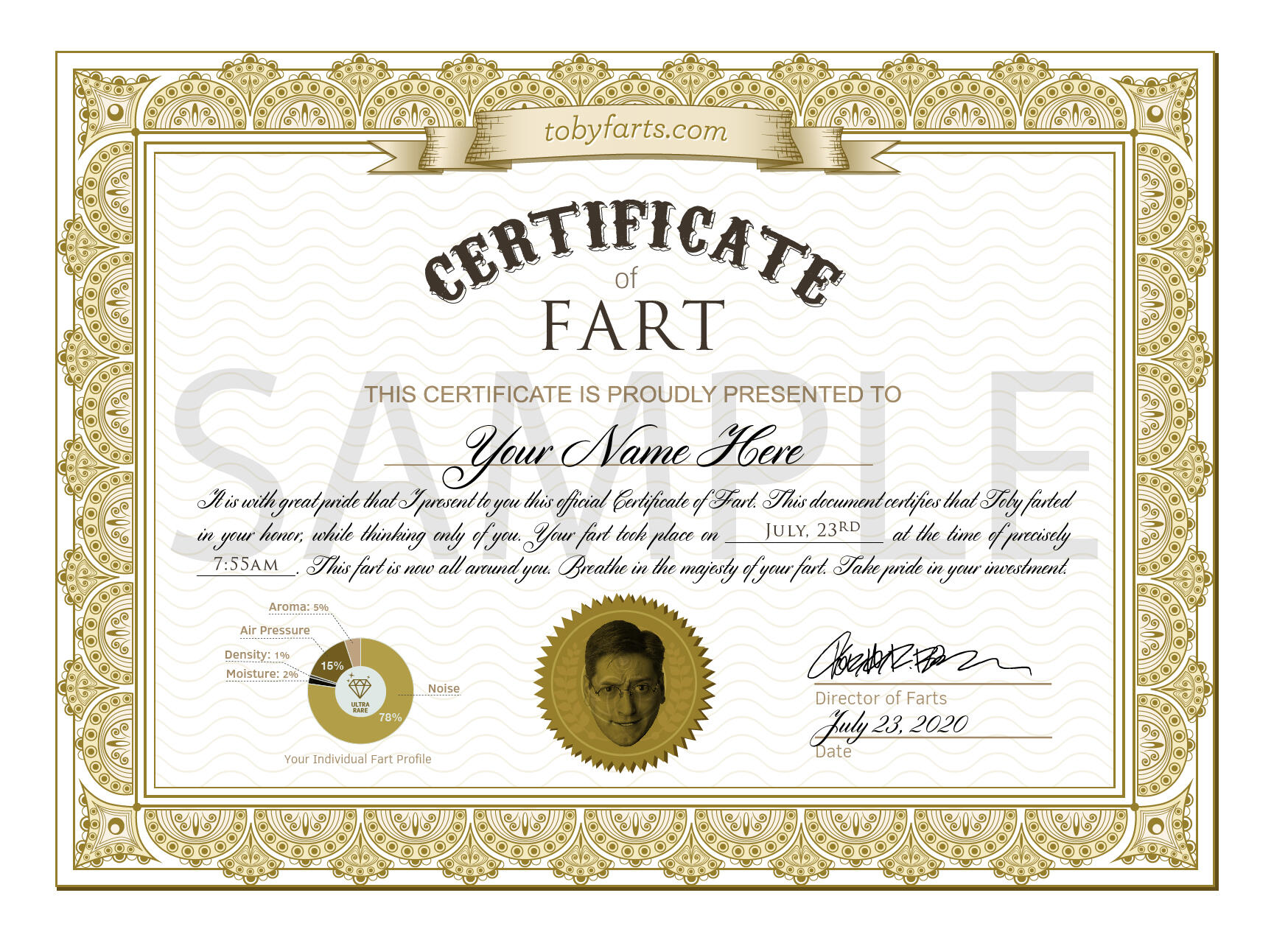 Sample Certificate of Fart